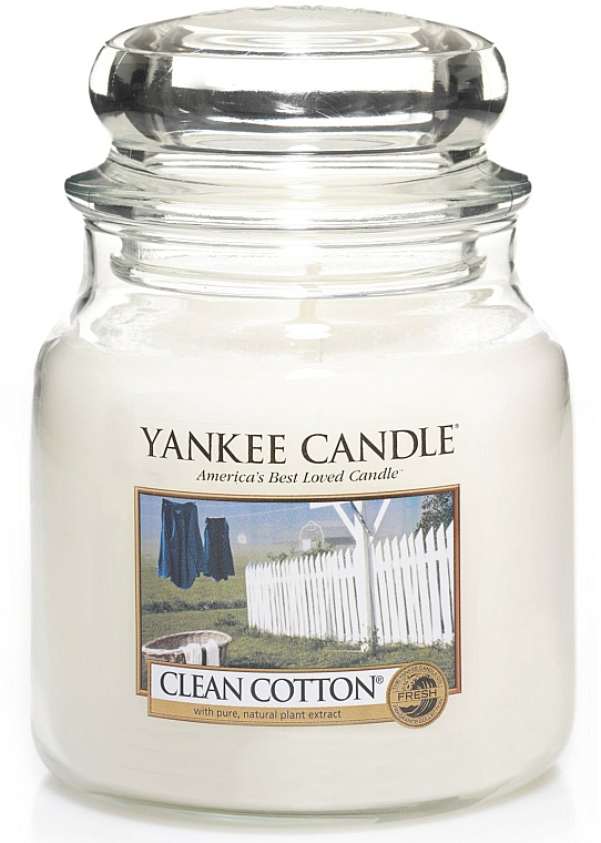 Duftkerze im Glas Clean Cotton - Yankee Candle Clean Cotton Jar — Bild N1