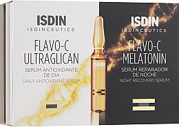 Düfte, Parfümerie und Kosmetik Set - Isdin Isdinceutics Flavo-C Pack 10 Ultraglican 10 Melatonin Ampoules(ser/10x2ml + ser/10x2ml)