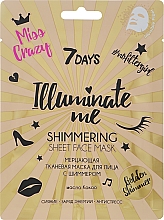 Düfte, Parfümerie und Kosmetik Tuchmaske für das Gesicht mit Goldschimmer - 7 Days Illuminate Me Miss Crazy Sheet Mask