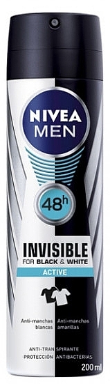 Deospray Antitranspirant - NIVEA MEN Invisible for Black & White Active — Bild N1