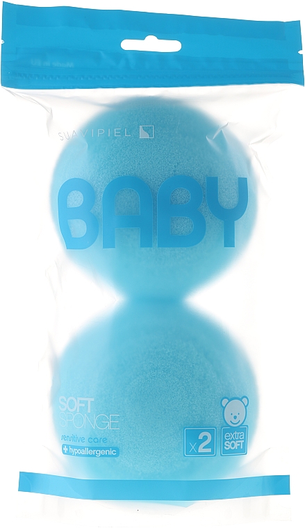 Badeschwamm-Set 2 St. blau - Suavipiel Baby Soft Sponge