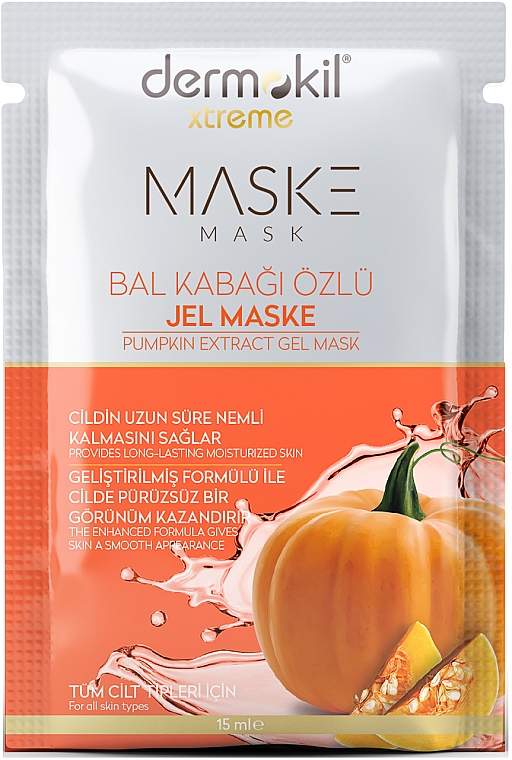 Gesichtsmaske-Gel mit Kürbisextrakt - Dermokil Pumpkin Extract Gel Mask (sachet) — Bild N1