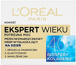 Feuchtigkeitsspendende und glättende Anti-Falten Tagescreme 40+ - L'Oreal Paris Triple Active Day — Bild N1