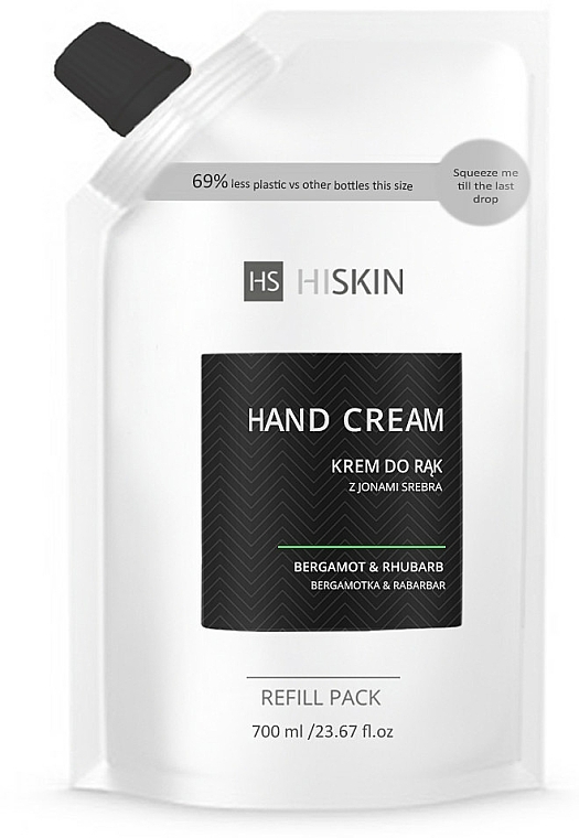 Handcreme Bergamotte und Rhabarber - HiSkin Bergamot & Rhubarb Hand Cream Refill Pack (Refill) — Bild N1