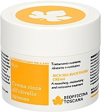 Düfte, Parfümerie und Kosmetik Feuchtigkeitsspendende, regenerierende und pflegende Körpercreme mit Sanddornöl - Biofficina Toscana Rich Sea Buckthorn Cream