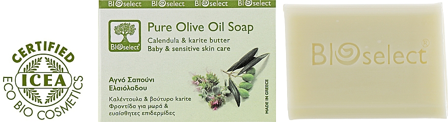 Natürliche Olivenseife mit Calendula und Sheabutter - BIOselect Pure Olive Oil Soap — Bild N2