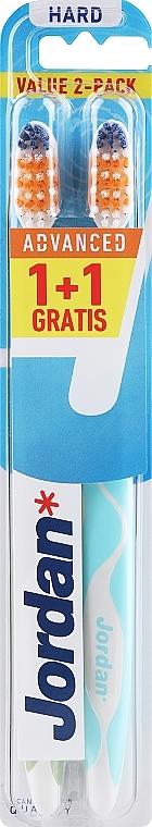Zahnbürste hart olivgrün und hellblau - Jordan Advanced Toothbrush — Bild N1