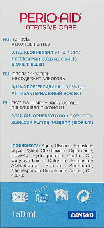 Mundwasser mit Chlorhexidin 0,12% - Dentaid Perio-Aid Intensive Care — Bild N3