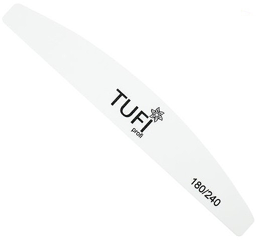 Halbkreisförmige Nagelfeile 240/180 weiß - Tufi Profi Premium — Bild N2