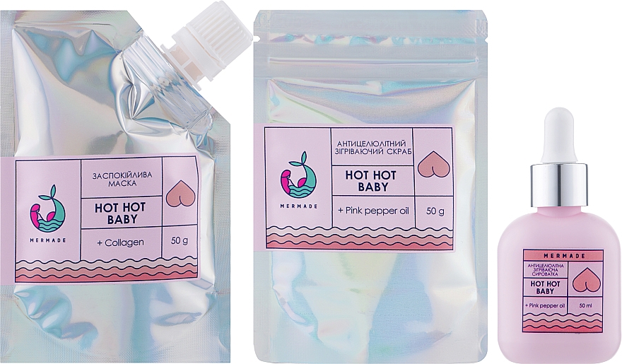 Anti-Cellulite-Set - Mermade Hot Hot Baby (scrub/50g + mask/50g + serum/50ml) — Bild N1