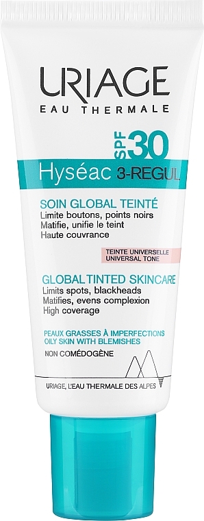 Getönte Gesichtspflege für fettige Haut SPF 30 - Uriage Hyseac 3-Regul Global Tinted Skin-Care SPF 30