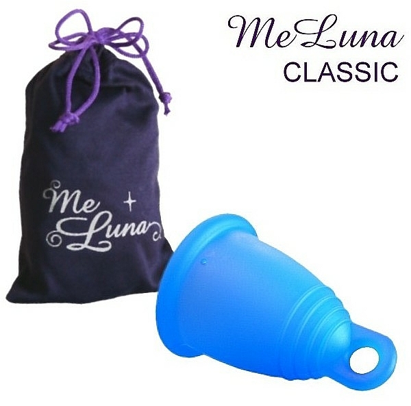 Menstruationstasse Größe M blau - MeLuna Classic Menstrual Cup Ring — Bild N1