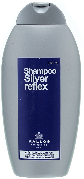 Silbershampoo gegen Gelbstich für blondes und graues Haar - Kallos Cosmetics Silver Reflex Shampoo