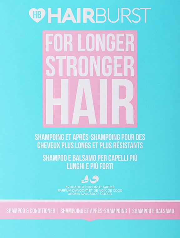 Haarpflegeset - Hairburst For Longer Stronger Hair (Shampoo 350ml + Haarspülung 350ml) — Bild N1