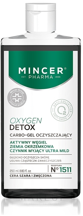 Gesichtsreinigungsgel - Mincer Pharma Oxygen Detox Carbo-Gel №1511 — Bild 250 ml