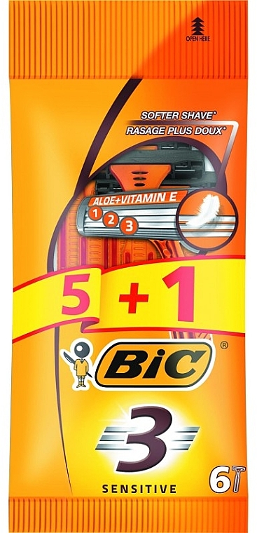 Rasierer Men's Sensitive 3 6 St. - Bic — Bild N1