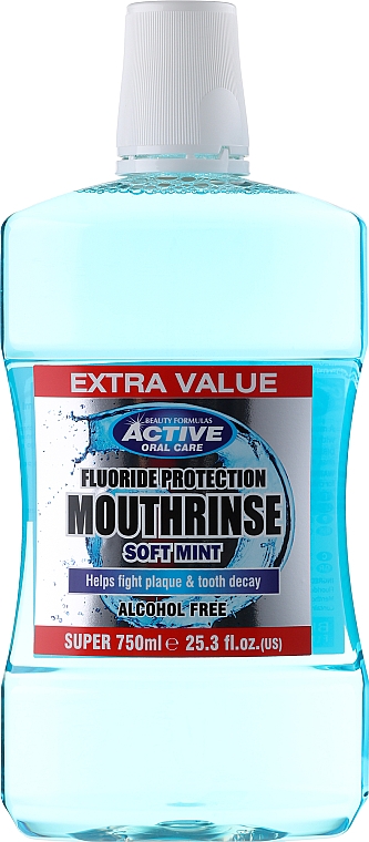 Mundwasser - Beauty Formulas Active Oral Care Mouthwash Soft Mint — Bild N1