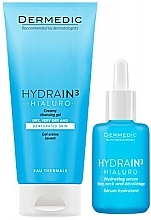 Gesichtspflegeset - Dermedic Hydrain 3 Hialuro (Gesichtsserum 30ml + Reinigungsgel 25ml) — Bild N2