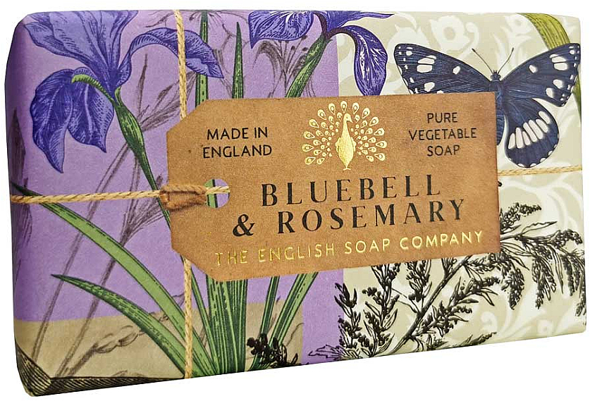 Luxoriöse Seife mit Sheabutter und Hasenglöckchen- und Rosmarinduft - The English Soap Company Bluebell and Rosemary Soap — Bild N1
