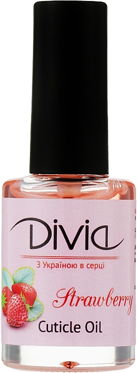 Nagelhautöl Erdbeere - Divia Cuticle Oil Strawberry Di1633 — Bild N1