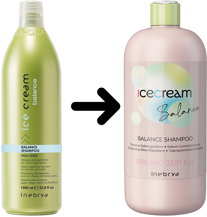 Regulierendes Shampoo gegen fettige Haare und Kopfhaut - Inebrya Ice Cream Balance Shampoo — Bild N3
