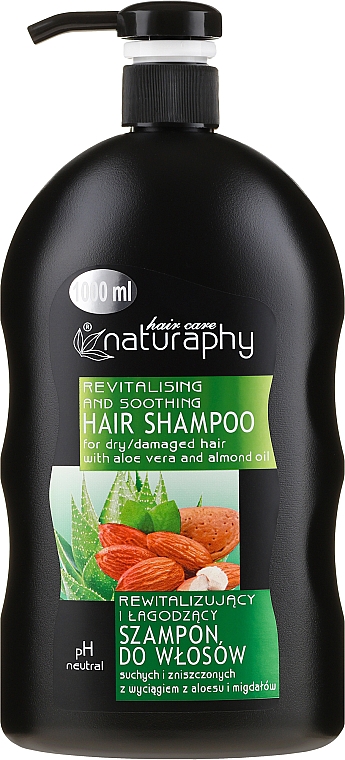 Revitalisierendes und beruhigendes Shampoo mit Aloe Vera und Mandelöl für trockenes und geschädigtes Haar - Naturaphy Hair Shampoo — Bild N2