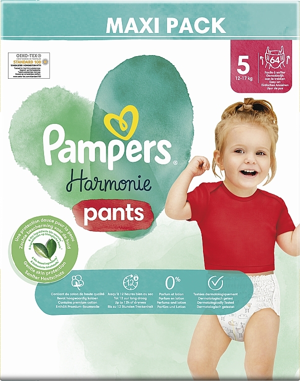 Windelhöschen Harmonie Größe 5 12-17 kg 64 St. - Pampers — Bild N2