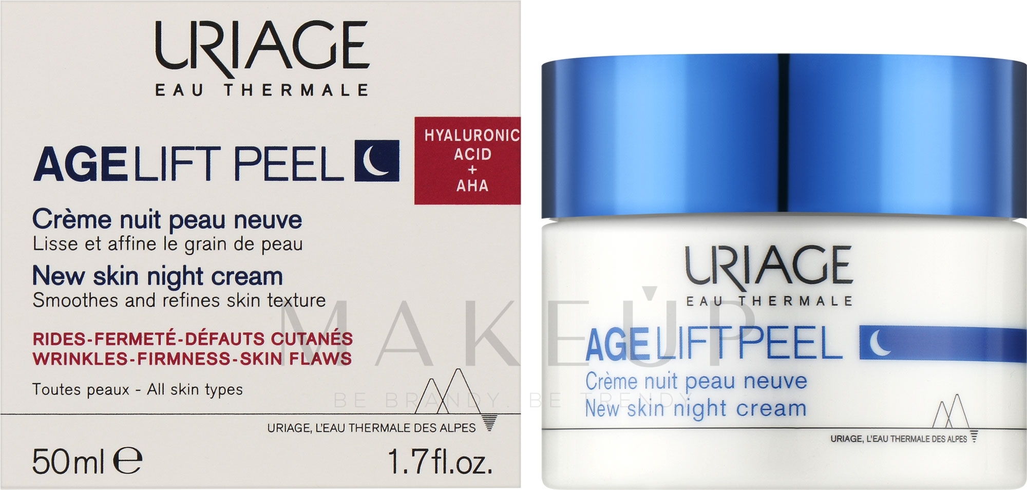 Gesichtscreme für die Nacht - Uriage Age Lift Peel New Skin Night Cream — Bild 50 ml