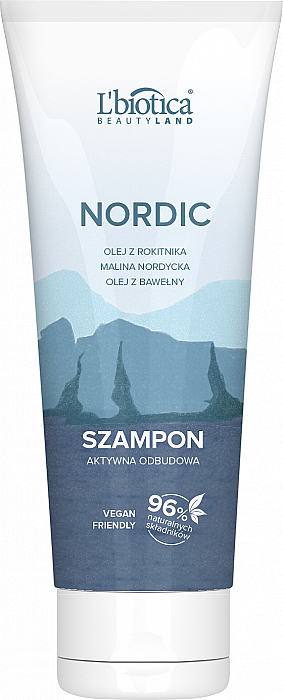 Shampoo mit nordischen Himbeeren, Sanddorn- und Baumwollöl - L'biotica Beauty Land Nordic Hair Shampoo — Bild N1