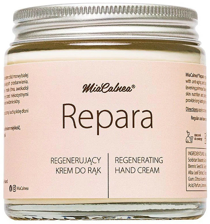 Handpflegeset - MiaCalnea Regenerating Hand Cream + 2X OAKIS (Regenerierende Handcreme 120ml + Accessoires 2St.) — Bild N2