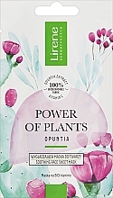 Beruhigende Tuchmaske für das Gesicht - Lirene Power Of Plants Opuntia Soothing Face Sheet Mask  — Bild N1