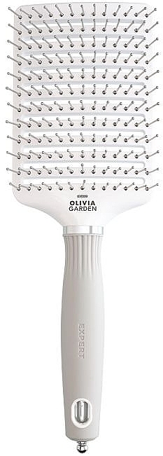 Haarbürste - Olivia Garden Expert Care Vent Nylon White&Grey L — Bild N1