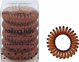 Spiral-Haargummis 5 St. braun - Rolling Hills 5 Traceless Hair Rings Coffee — Bild N1