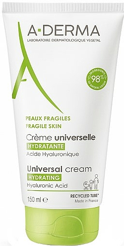 Feuchtigkeitsspendende Universalcreme mit Hyaluronsäure - A-Derma Universal Hydrating Cream — Bild N1