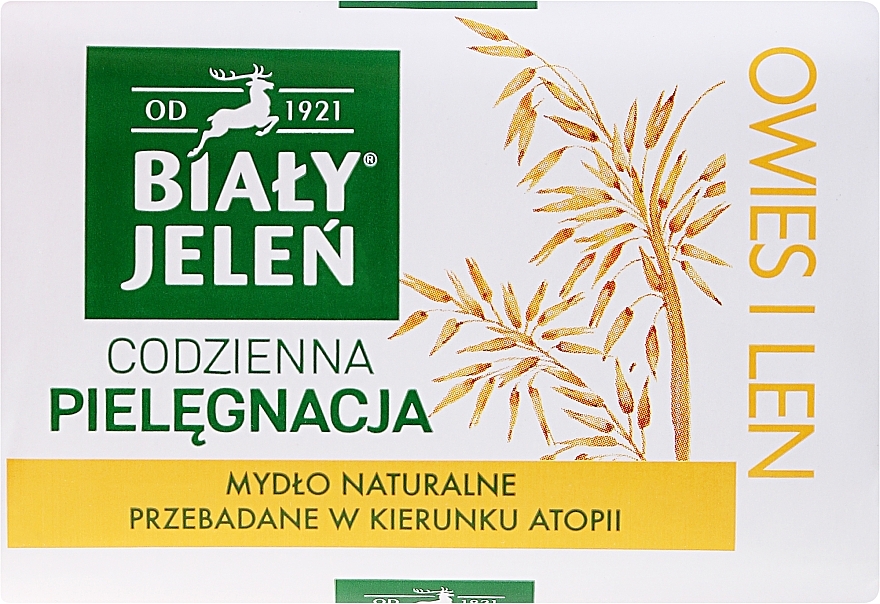 Hypoallergene Naturseife mit Haferextrakt - Bialy Jelen Hypoallergenic Soap Natural Oats — Bild N1