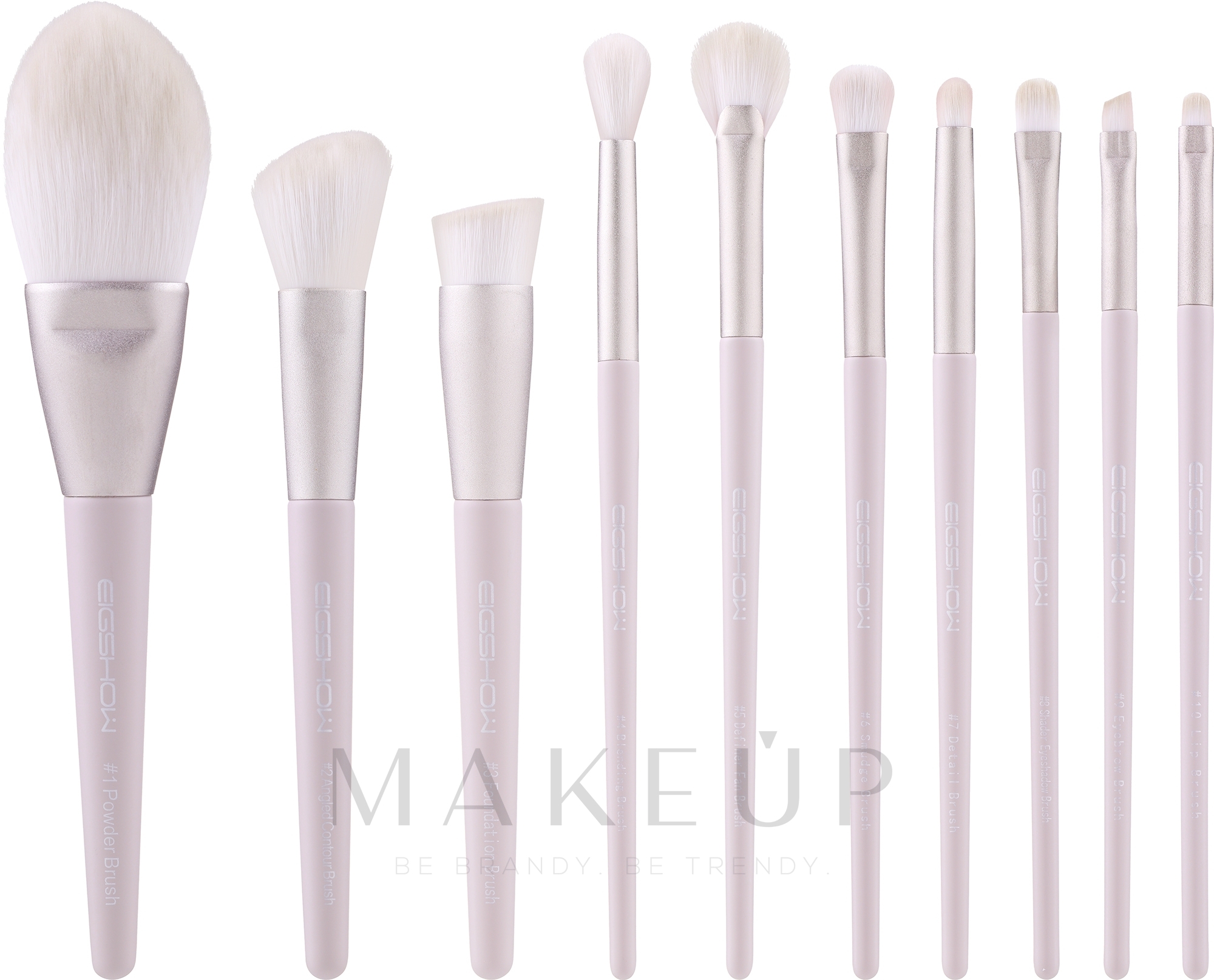 Make-up Pinselset 10 St. - Eigshow Morandi Series Lilac Vegan Brush Set — Bild 10 St.