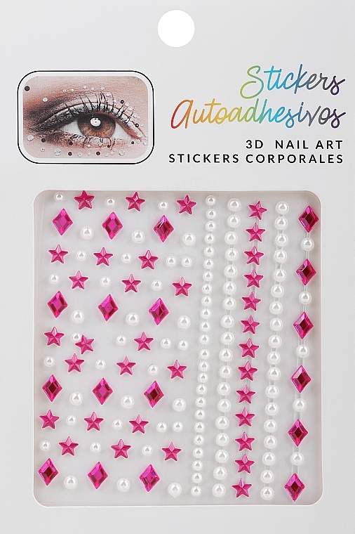 Nagelsticker rosa - Lolita Accessories 3D Nail Art Stickers  — Bild N1