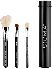 Make-up Pinsel in Etui schwarz 3 St. - Sigma Beauty Essential Trio Brush Set — Bild N2