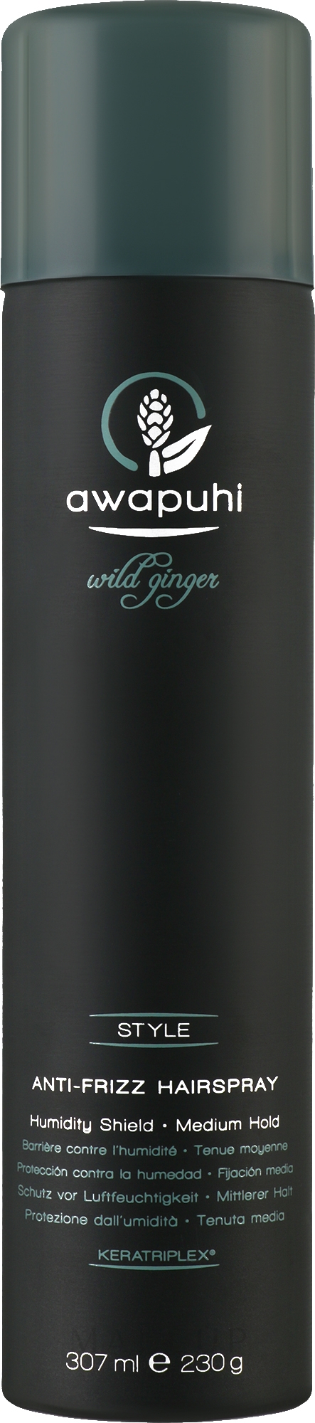 Haarspray gegen Frizz mittlerer Halt - Paul Mitchell Awapuhi Wild Ginger Anti-Frizz Hairspray — Bild 307 ml