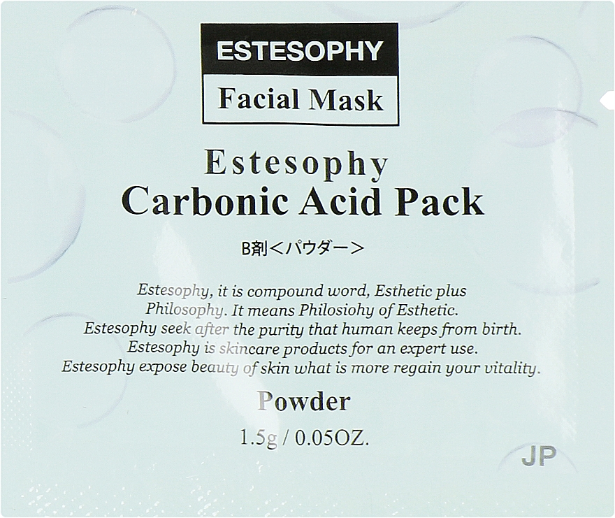 Gesichtsmaske für Carboxytherapie - Estesophy Carbonic Acid Pack Platina — Bild N1