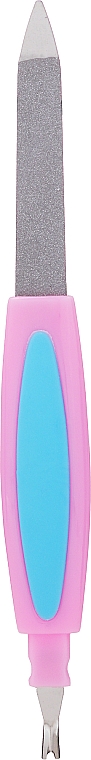 Nagelfeile mit Nagelhautschneider 77791 pink-blau - Top Choice — Bild N1