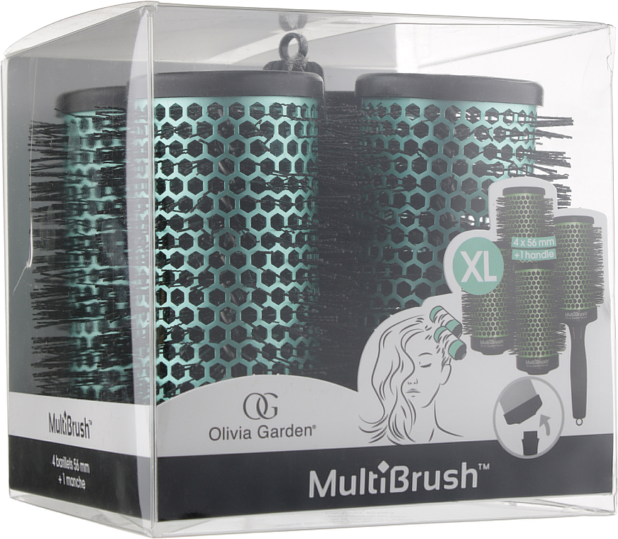 Haarpflegeset (Rundbürste 4 St.) - Olivia Garden Multibrush One Size Kit XL — Bild N1