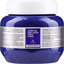 Düfte, Parfümerie und Kosmetik Anti-Gelbstich Haarmaske - Kallos Cosmetics Coloring Hair Mask Silver Reflex