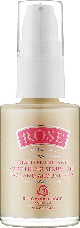 Aufhellendes und glättendes Gesichts- und Augenserum - Bulgarian Rose Rose Original Brightening & Smoothing Face & Eye Serum  — Bild N1