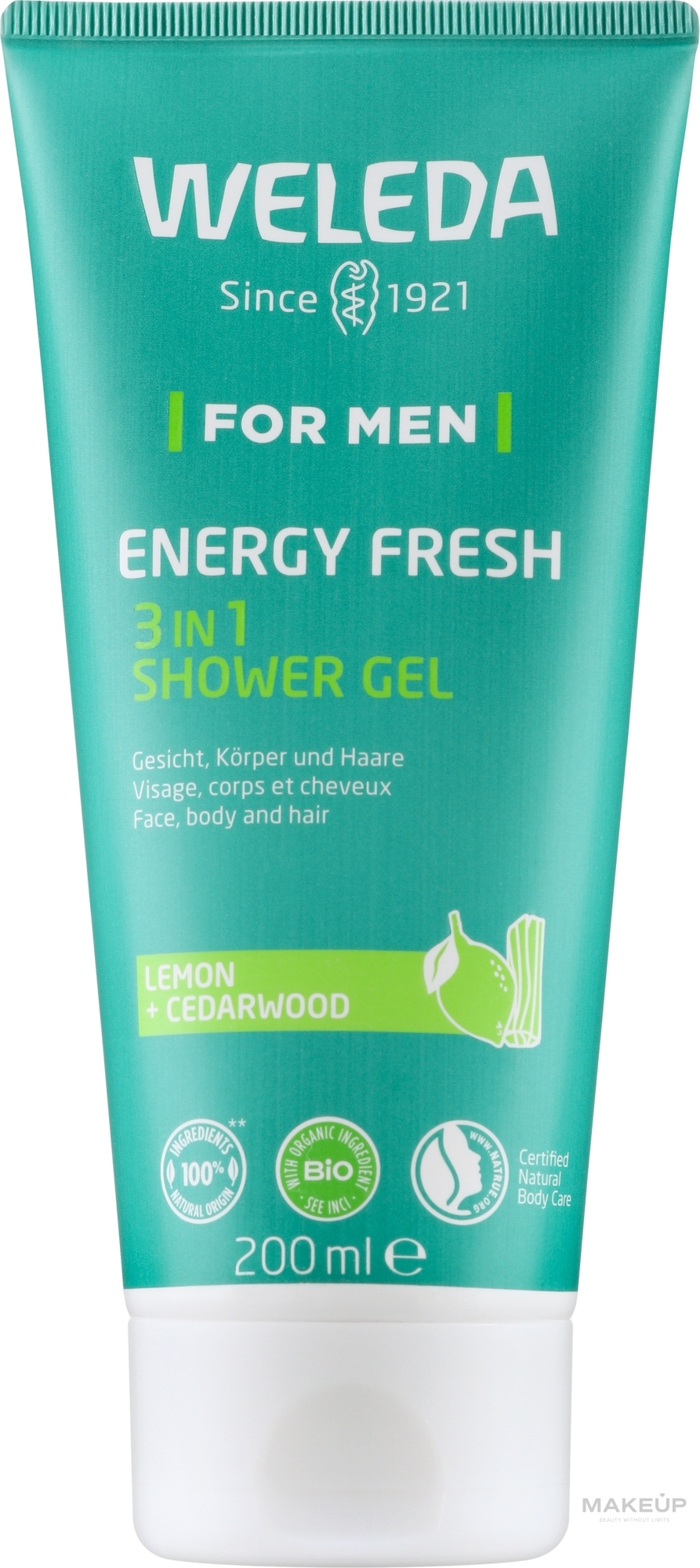 Duschgel - Weleda For Men Energy Fresh 3 In 1 Shower Gel — Bild 200 ml