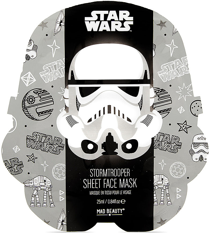 Beruhigende Tuchmaske für das Gesicht mit Grüntee-Extrakt Star Wars Storm Trooper - Mad Beauty Storm Trooper Face Mask — Bild N1