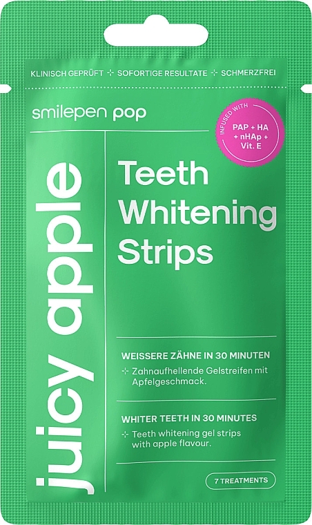 Zahnaufhellungsstreifen - SwissWhite Smilepen Pop Juicy Apple Teeth Whitening Strips — Bild N1