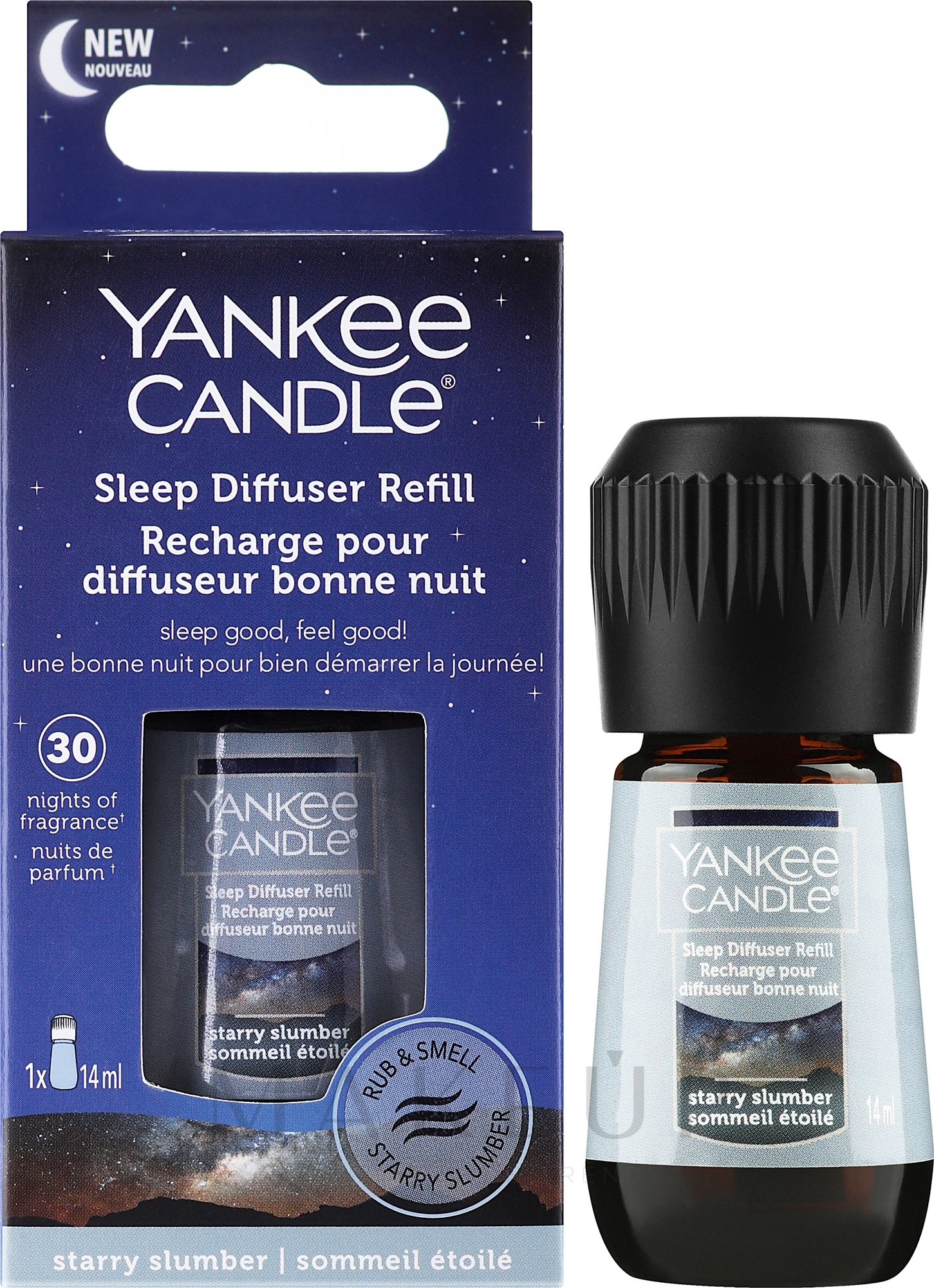 Sleep Diffuser Nachfüllpack - Yankee Candle Sleep Diffuser Starry Night Refill Starry Slumber — Bild 14 ml