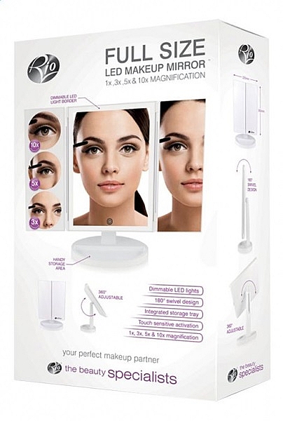 Spiegel - Rio-Beauty LED Magnification Make-up Mirror — Bild N1
