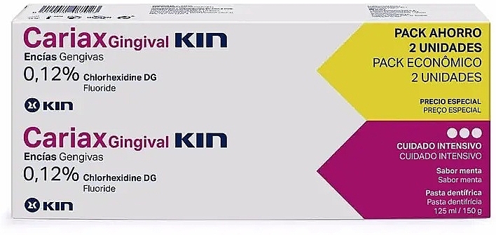 Set - Kin Cariax Gingival (toothpaste/2x125ml) — Bild N1